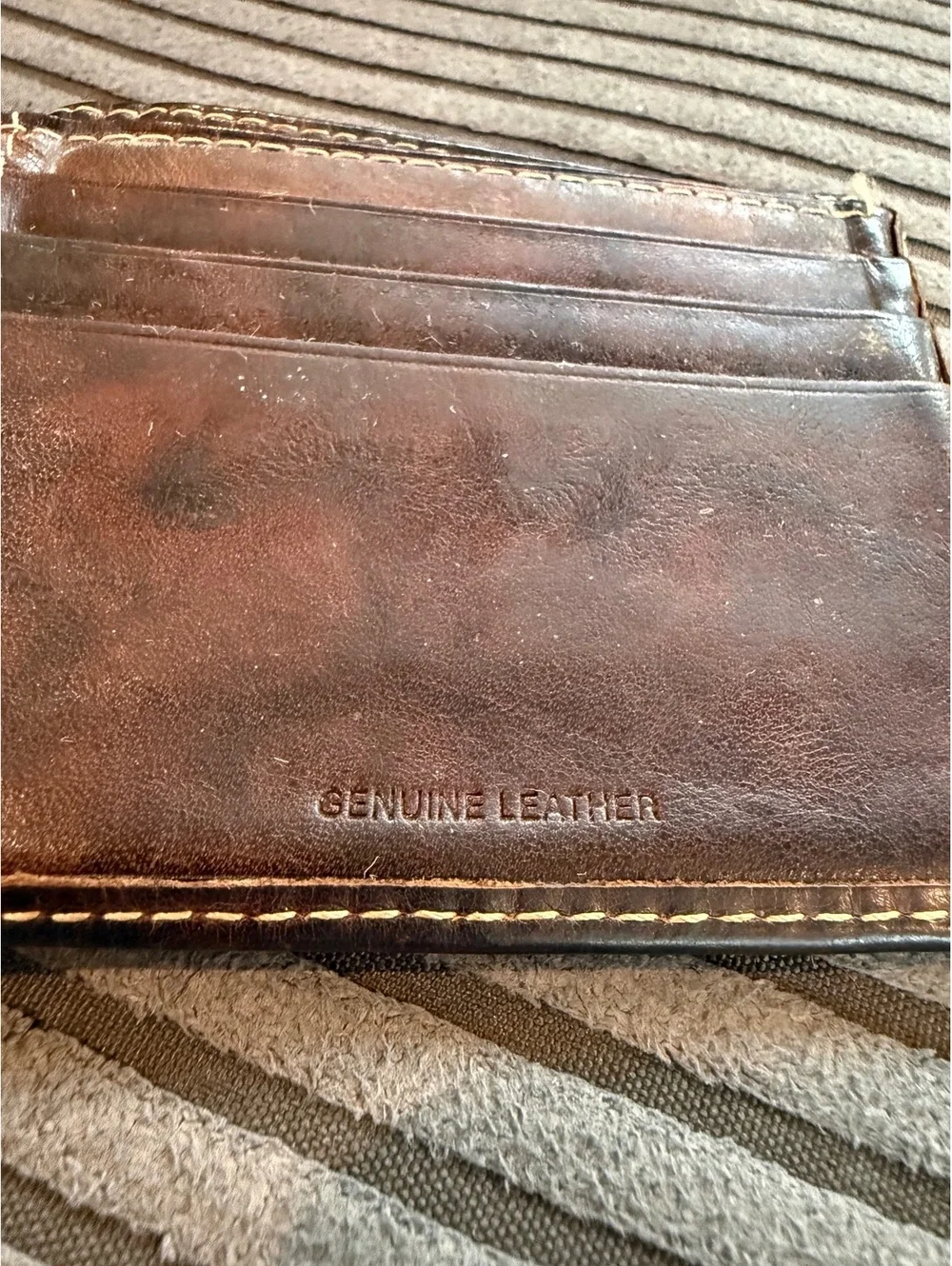 Vintage Dockers Brown Genuine Leather Men's Bi-Fold Wallet